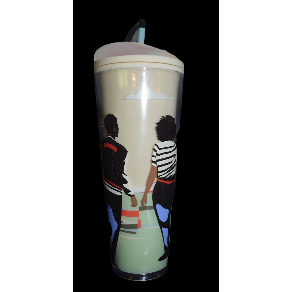 Starbucks Damon Brown Lou Tumbler 24oz Cream New Artist Collaboration Series